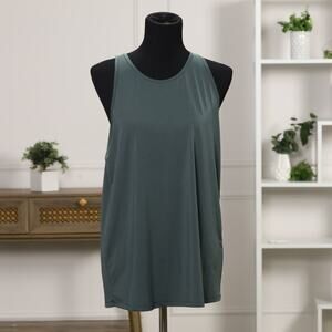 Zella Liana Restore Soft Lite Athleisure Tank in Dark Green Size Large- NWOT